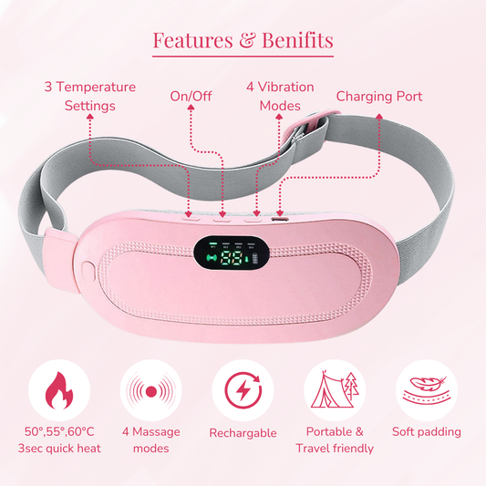 Period Pain Relief Belt - Electric Wrap Belt for Girls and Women