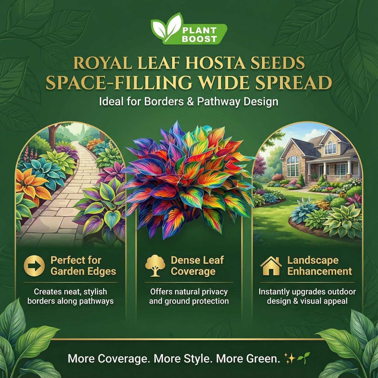 Rare Multicolor Hosta Seeds + Plant Growth Serum Free