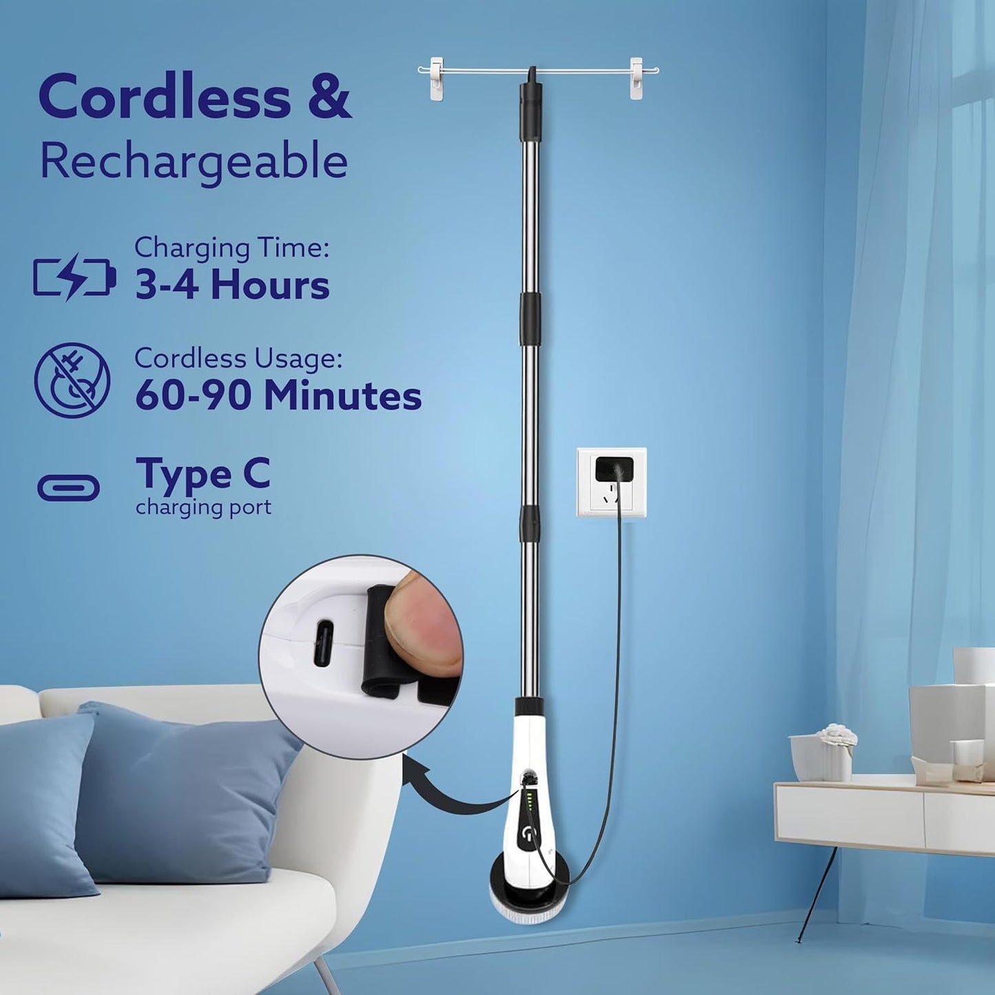 9 in 1 Cordless Spin Scrubber