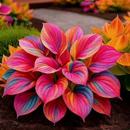Rare Multicolor Hosta Seeds + Plant Growth Serum Free