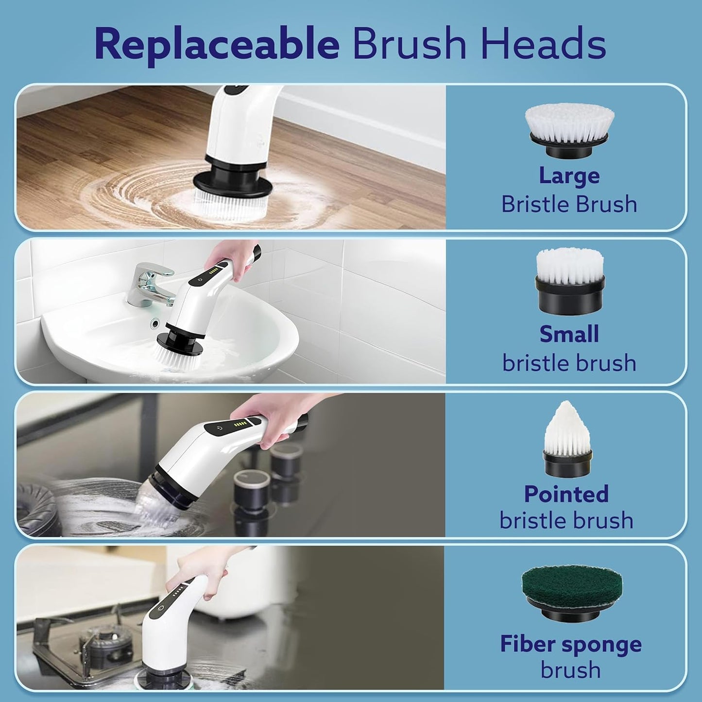 9 in 1 Cordless Spin Scrubber