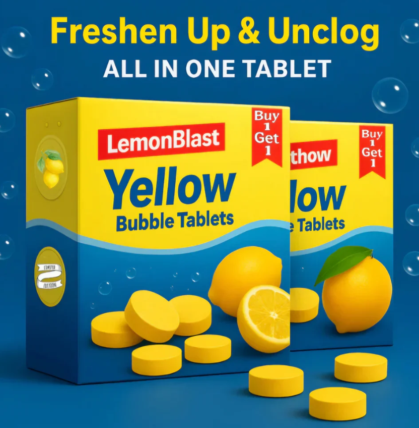LemonBlast™ – 3-in-1 Hygiene Tablets. Removes Bad Smell & Blockages without Scrubbing (12 + 12 Free = 24 Pack)