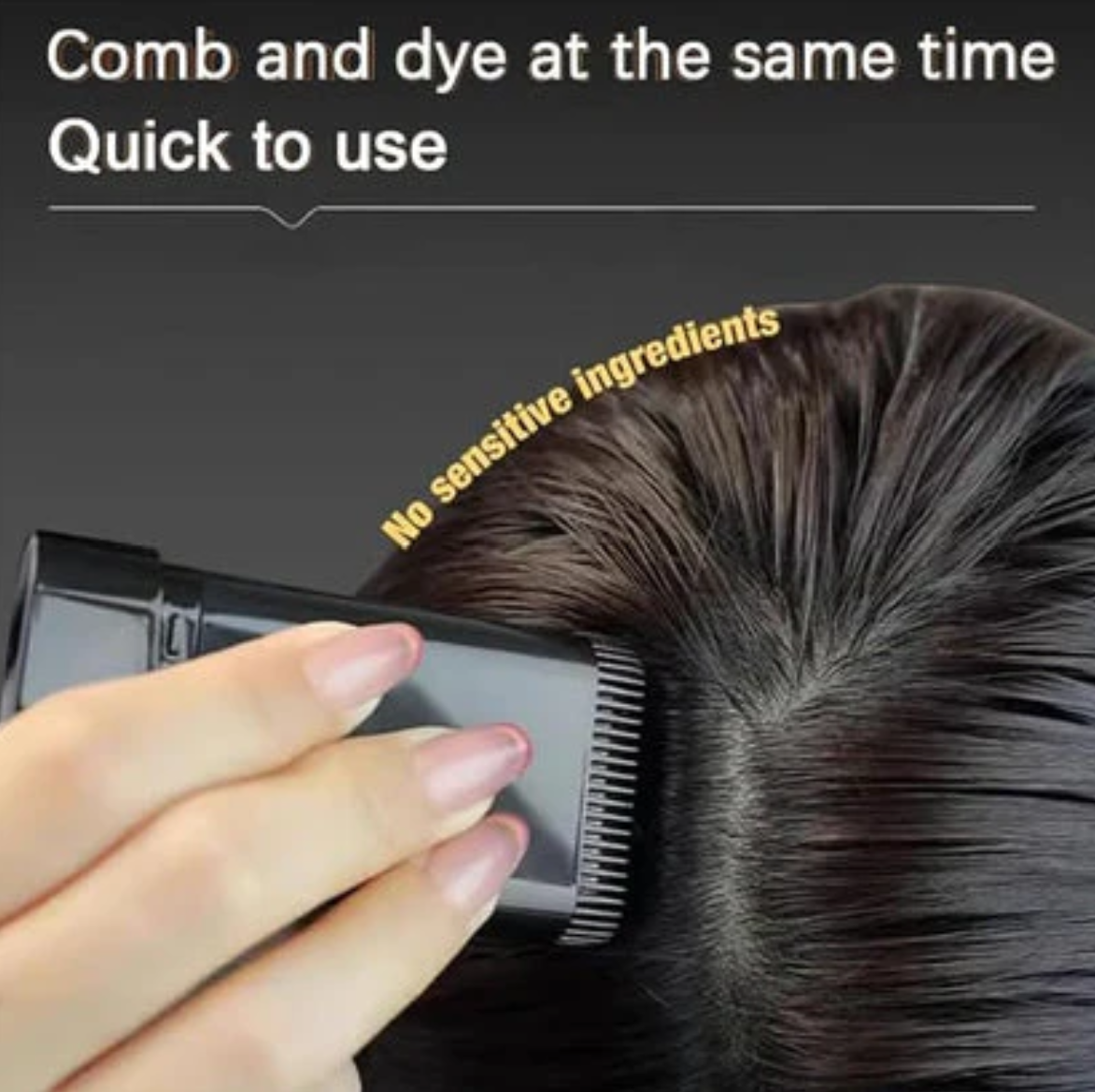 10 Sec Hair dye- Stick with built in comb (2 in 1 dye comb)- In Black colour